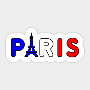 Paris color of France Sticker